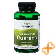SWANSON Guarana 500mg 100 Capsules Energy Support Food Supplement