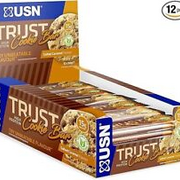 USN Trust Cookie Bar, Salted Caramel Protein Cookie High Protein Bars 12 x 60g