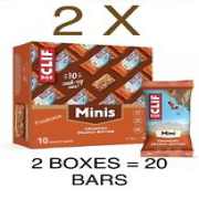 Clif Bars MINIS Crunchy 20 x 28g Bars Peanut Butter Best Before, 06/05/24
