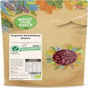 Wholefood Earth Organic Red Kidney Beans 500g Raw | Vegan | GMO Free | Dark Red