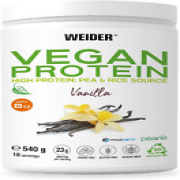 Weider Vegan Protein (540G) Vanilla Flavour. 23G Protein/Dose, Pea Isolate (Pisa