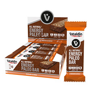 VITALDIN SPORT All Natural Energy Paleo Bar Haselnusskerne & Kakao – 12 Riegel x 40 Gramm – Natürliche Energieriegel mit Datteln & Nüssen – Vegan & Ohne Zuckerzusatz
