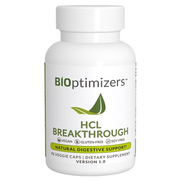 BiOptimizers HCL Breakthrough | Betaine Hydrochloride Enzymes Supplement | Assists with Protein Breakdown & Absorption | Helps Gas and Heartburn Relief | 90 Pepsin-Free Capsules
