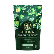 Aduna Advanced Superfood Super Greens Blend | 100% Organic Powder for Smoothies/Juices & Yoghurt | 250g Resealable and Recyclable Pack