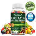 Fruits & Veggies 60 pcs Fruit Veggie Supplement Gummies Vitamins ,Boost Immunity