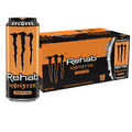 Monster Energy Rehab Peach Tea + Energy Energy Iced Tea Energy Drink 15.5 Ounce