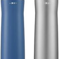 Contigo 24oz Stainless Steel Leakproof Water Bottle with Blue Corn/Steel