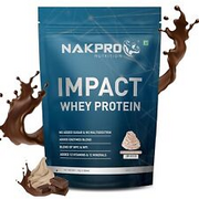 NAKPRO Impact Whey Protein , 4.95g BCAA and 10.35g EAA Chocolate Cream - 1Kg