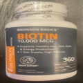 Bronson Basics Biotin 10,000 MCG 360 Capsules Exp 06/2025