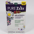 Vicks Pure Zzzs Kids Melatonin + Chamomile & Lavender 60 Chewable Tabs Exp 03/25