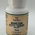 Double Wood Supplements Magnesium Acetyl-Taurate-700mg-60 capsules Exp 09/25