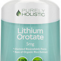 Lithium Orotate 5Mg, 180 Vegetarian Lithium Capsules, Supplement Lithium Orotate