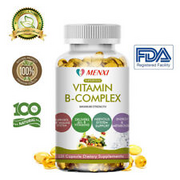 Vitamin B Complex,Vitamins B1,B2,B3,B5,B6,B8,B12,Energy, Metabolism Aid 10-120PC