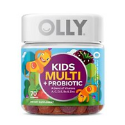 OLLY Kids Multivitamin + Probiotic Gummy, Vitamin A, B, C, D, Zinc, Berry 70 Ct