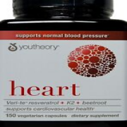 YouTheory Heart Resveratrol K2 Beetroot, 150 Vegetarian Capsules