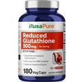 Reduced Glutathione 500mg 180 Veggie Capsules (Vegan,Non-GMO, Gluten-Free) L-...
