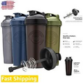 28 oz Protein Shaker Bottle 4-Pack with ActionRod Mixer - BPA-Free & Leak-Proof