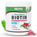 OZiva Plant Based Biotin 10000+ mcg (with Sesbania Agati Bamboo Shoot Amla & mor