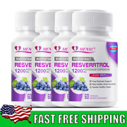 Resveratrol Capsules 1200mg Antioxidants, Anti-Aging,Brain Support,Radiant Skin