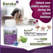 BARAKA Memo Plus Advanced Capsules Boost Memory Brain Focus Mental Health 60 Cap