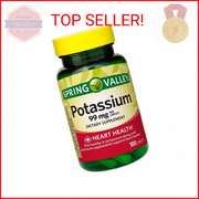 ikj Heart Health Spring Valley Potassium Caplets Dietary Supplement, 99 mg,100 C