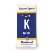 Superior Source Vitamin K1 100 mcg 100 Sublingual Tablet