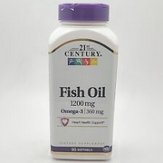 21st Century Fish Oil 1200mg + Omega-3 360mg Heart Health Support | 90 Softgels