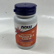 Now Foods - High Potency Vitamin D-3 5000 IU 240 Softgels Exp 10/27 SEALED