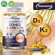 Vitamins D3+K2 200mcg - Boost Immunity,Supports Heart,Bone Health,2-in-1 Formula