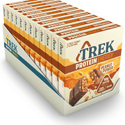 TREK Peanut Power High Protein Energy Bar - Plant Based - Gluten Free - Natural