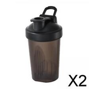 2x Shaker Flasche, Mixer Flasche, Multifunktional, mit Skala,  Becher, Shaker