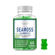 Sea Moss Gummies Irish Sea Moss with Bladderwrack and Burdock Root | 60 Gummies | Apple Flavour | All Natural, Vegan, Gluten Free, Non GMO