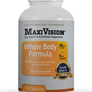 MaxiVision® AREDS 2 Whole Body Formula - AREDS 2 Eye Vitamins w/Lutein and Zeaxanthin - for Macular Support - Eye Supplements for Eye Strain - 120 Capsules Count, 1 Bottle