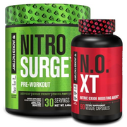 Jacked Factory Nitrosurge Pre-Workout in Arctic White & N.O. XT Nitric Oxide Booster for Men & Women