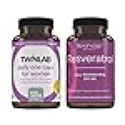 Reserveage Beauty Resveratrol 250 mg - Best Trans-Resveratrol - Vegan Antioxidant Supplement for Cellular 60 Vegetable Capsules & Heart Health & Twinlab TWL Women's Daily One 60 ct
