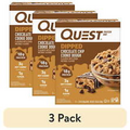 (3 Pack) Quest Dipped Protein Bars Low Sugar Protein Chocolate Chip Cookie Dough