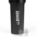 XTKS Protein Shaker Bottle 24oz- Leak- Proof GYM Shaker Cup with Handle (BLACK)