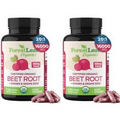 ForestLeaf 2 PACK Organic Beet Root Capsules (120ct) with Ginger & Grape Seed