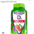 Vitafusion D3 Extra Strength 75 mcg per serv, 120 Gummies Strawberry EXP 07/2024