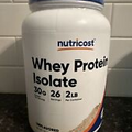 Nutricost Whey Protein Isolate (Unflavored) 2LBS - Protein Powder  Exp 09/2026