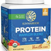 Sunwarrior Vegan Organic Protein Powder Plant-Based BCAA Amino Acids, 14.9 oz