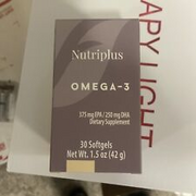 OMEGA-3  375mg EPA  250mgDHA   30Softgels 1.05oz 42g Nutriplus Farmasi