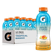 Gatorade Fit Electrolyte Beverage, Tropical Mango, 12 Pack of 16.9oz Bottles
