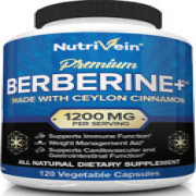Nutrivein Premium Berberine HCL 1200mg Plus Organic Ceylon Cinnamon - 120...