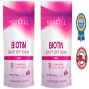 Neocell, Biotin Bursts, Acai Berry Flavor, 10,000 mcg , 30 Soft Chews 2 Packs