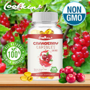 Cranberry Capsules - with Vitamin C - Supports Urinary Health, Enhance Immunity