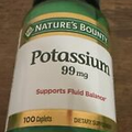Nature's Bounty Potassium Gluconate  99mg -  100 Caplets EXP 08/2026 A1