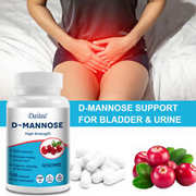 D-Mannose 450 Mg with Cranberry for Super Natural Urinary Health Support