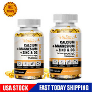 60/120Pcs Zinc Calcium Magnesium & Vitamin D3 Complex Supplement Strong Bone