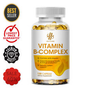 Vitamin B Complex Supplement 8 Super B Vits 120 Capsules with Choline & Inositol